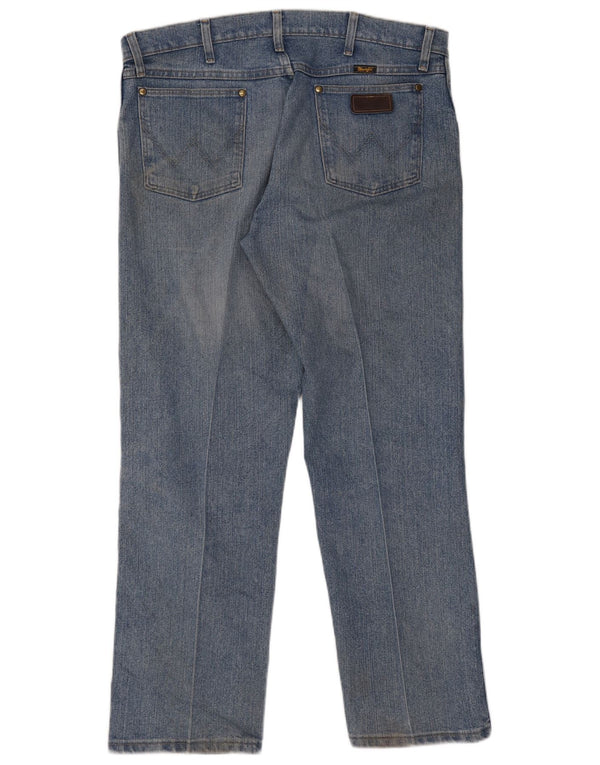 Wrangler Mens Straight Jeans W36 L30 Blue Cotton
