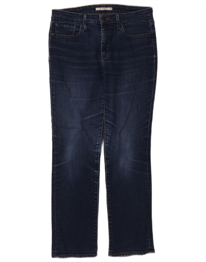 Женские прямые джинсы Levi's 714 W30 L29 темно-синие