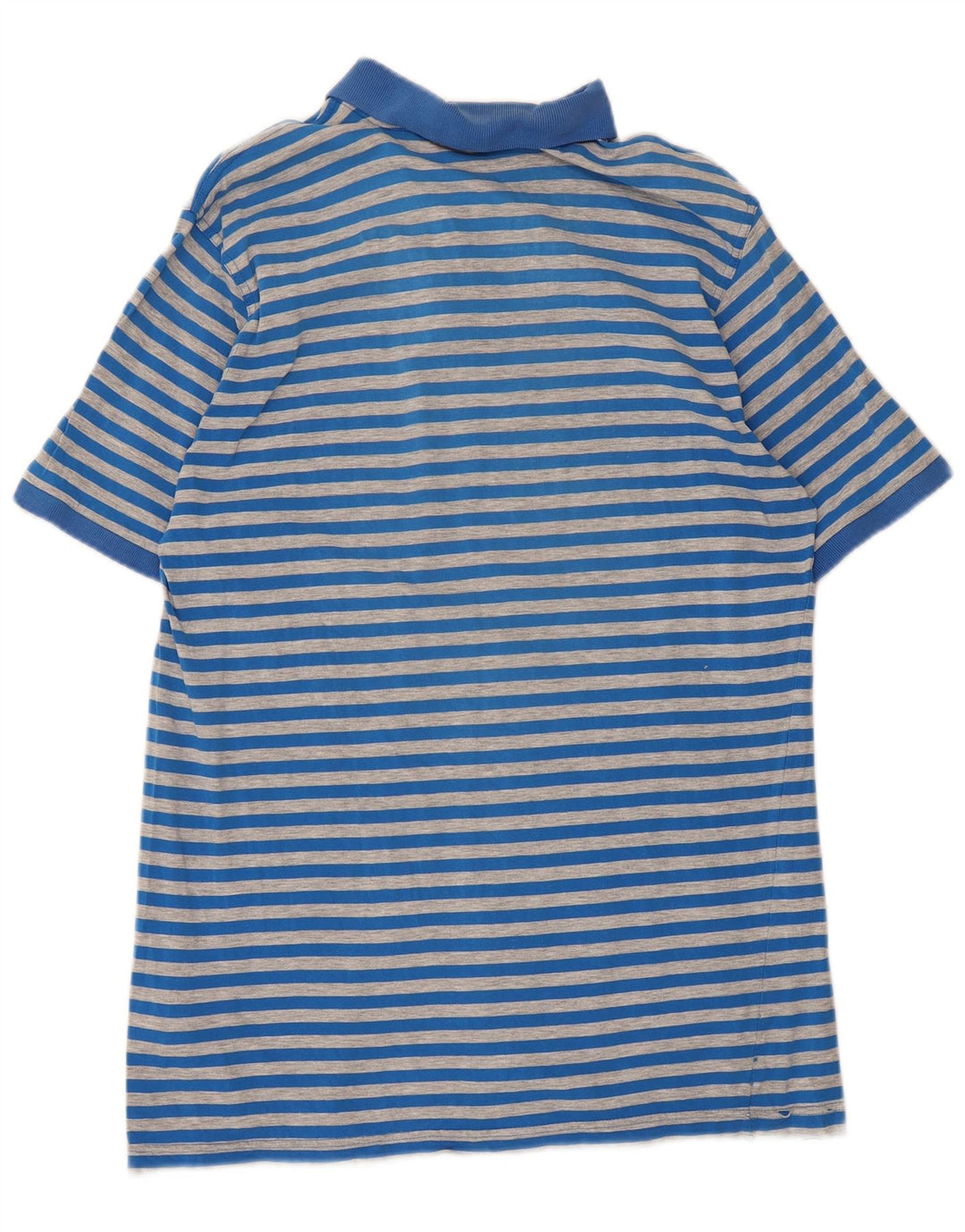 Fila Mens Polo Shirt Large Blue Striped Cotton