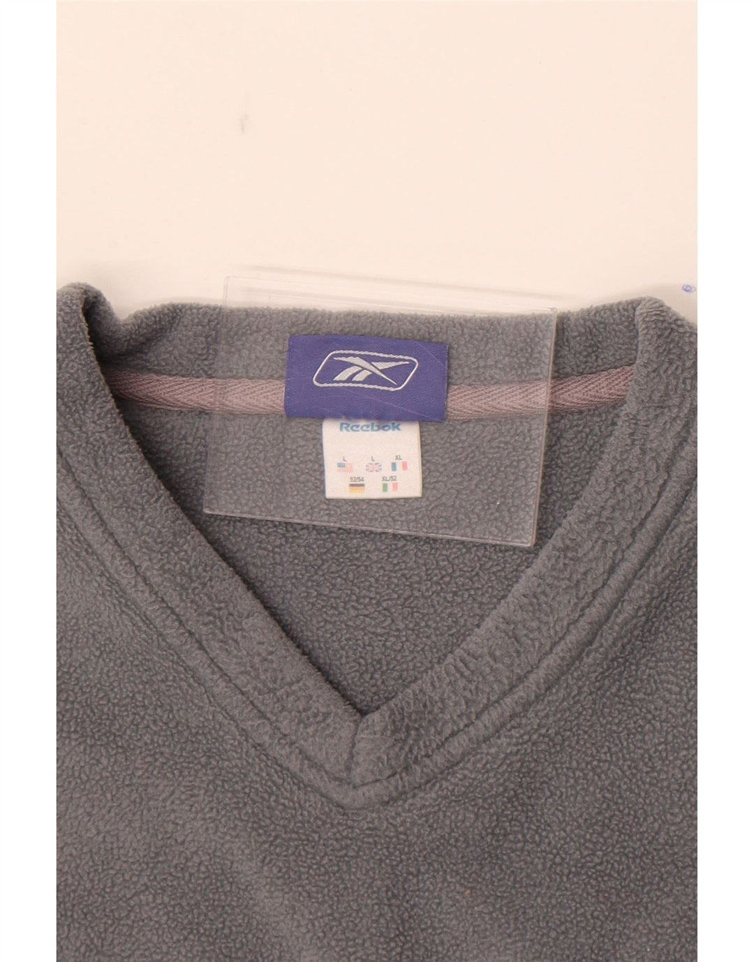 Reebok Fleece Jumper til mænd, stor grå polyester