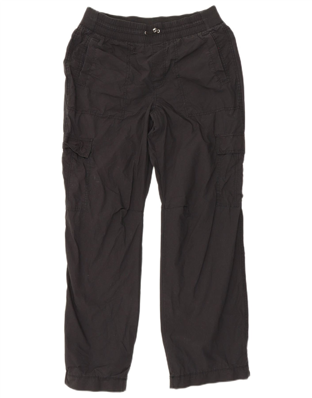 Dkny Womens Straight Cargo Trousers Small W29 L29 Black Cotton