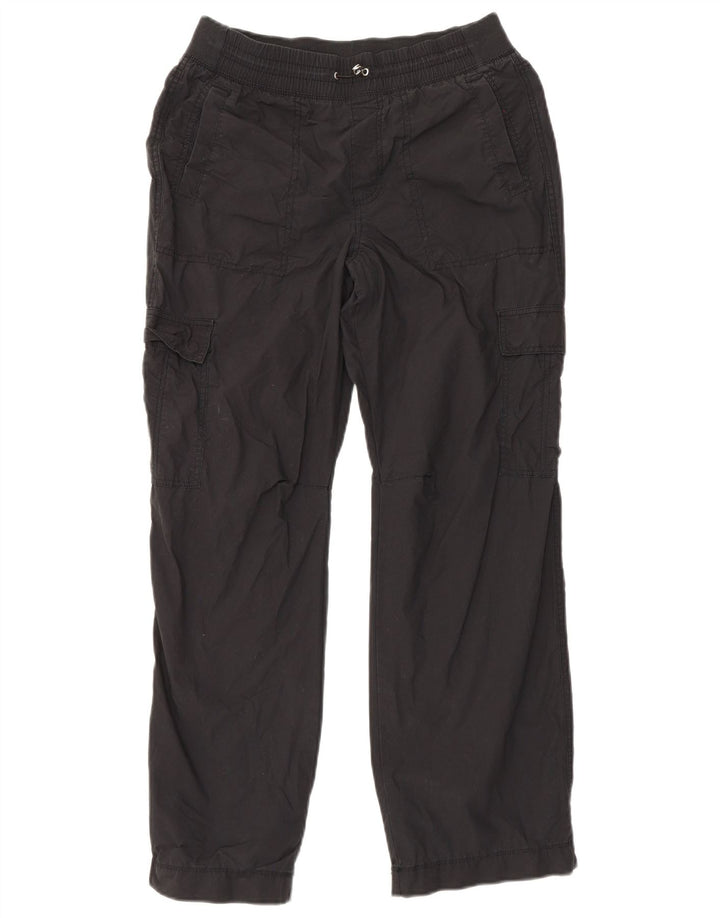 Dkny Womens Straight Cargo Trousers Small W29 L29 Black Cotton