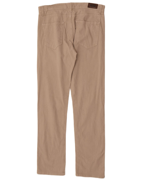Zara Mens Straight Jeans EU 42 Grande W32 L34 Algodão Bege