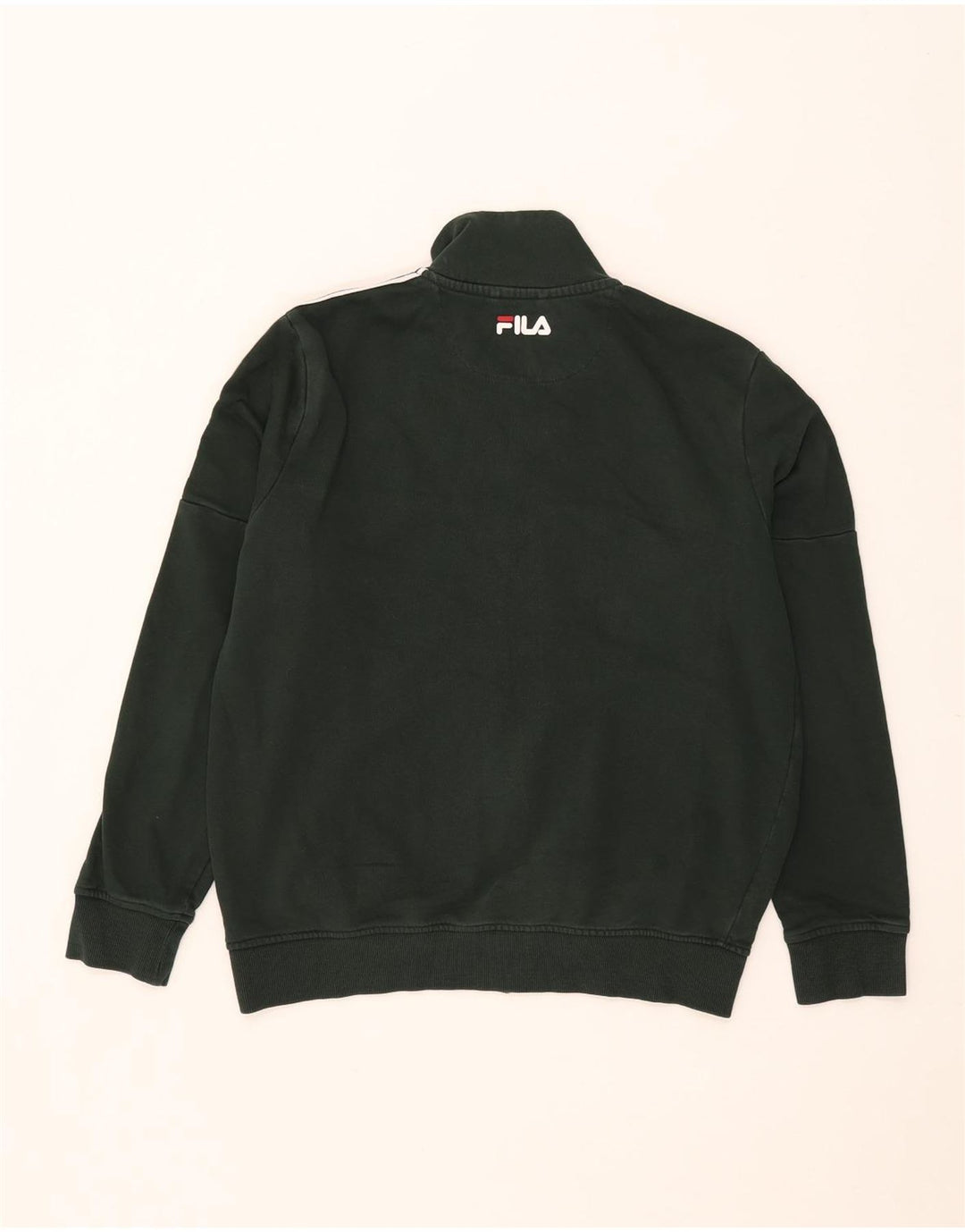 Fila Herren-Trainingsanzug-Oberteil, Jacke, klein, Khaki, gestreift, Baumwolle