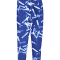 ADIDAS Womens Climalite Leggings UK 12/14 Medium  Blue Geometric Polyester Vintage Adidas and Second-Hand Adidas from Messina Hembry 