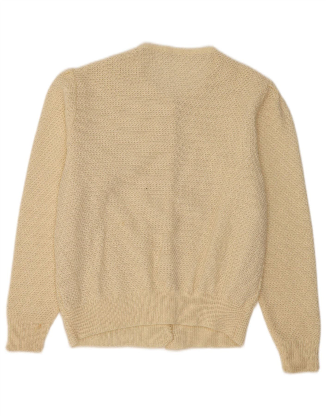 Vintage Womens Cardigan Sweater UK 14 Medium Beige