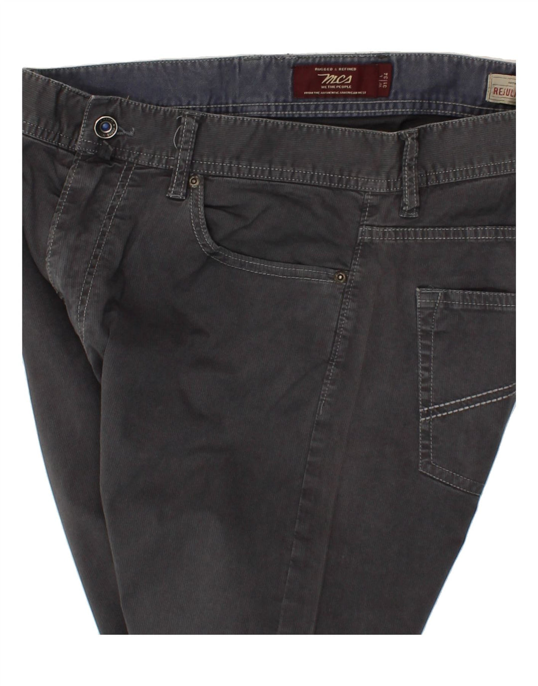 MARLBORO CLASSICS Mens Rugged & Refined Slim Casual Trousers W31 L31 Grey Vintage Marlboro Classics and Second-Hand Marlboro Classics from Messina Hembry 