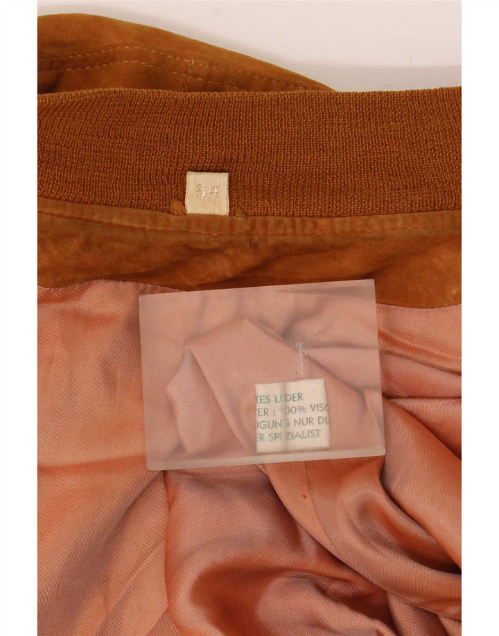 Vintage Mens Suede Bomber Jacket IT 54 2XL Brown Leather