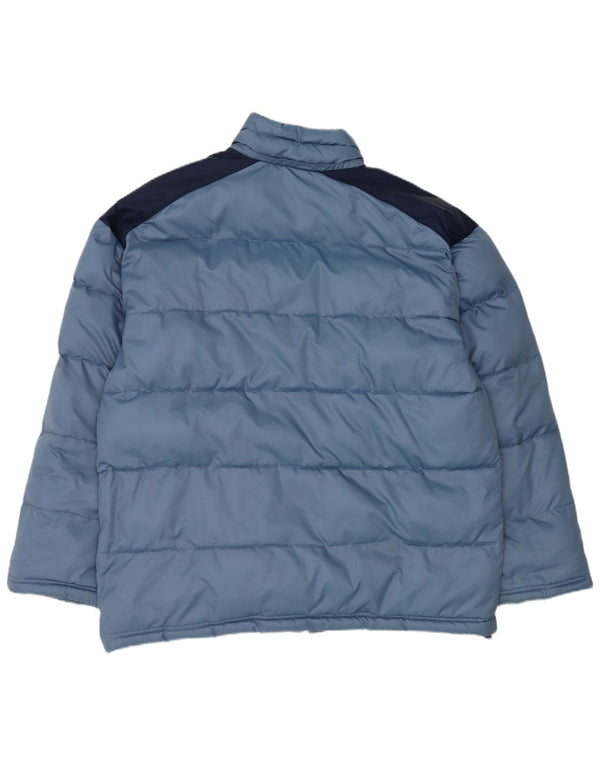 Adidas Chaqueta acolchada para hombre UK 40 Large Azul Colorblock Nylon