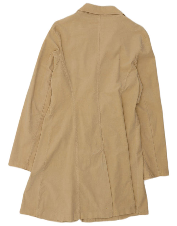 Soprabito vintage in velluto a coste da donna UK 12 Beige medio