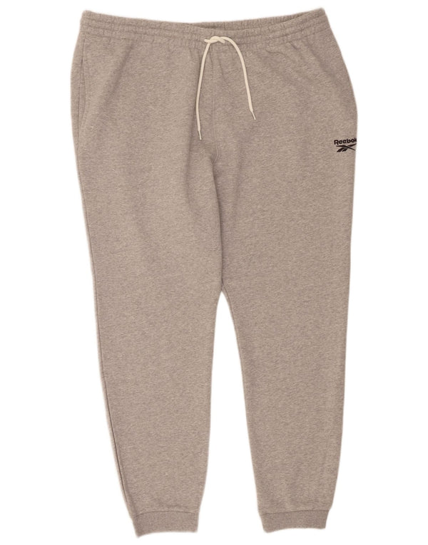 Pantaloni da tuta da uomo Reebok Joggers 2XL Cotone chiazzato grigio