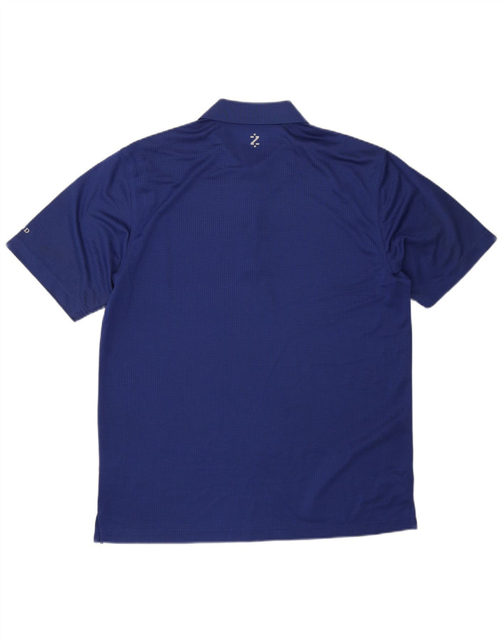 Izod Herren-Poloshirt aus mittelblauem Polyester