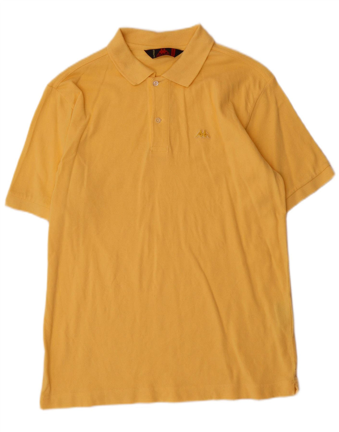 Kappa Mens Polo Shirt Medium Yellow Cotton