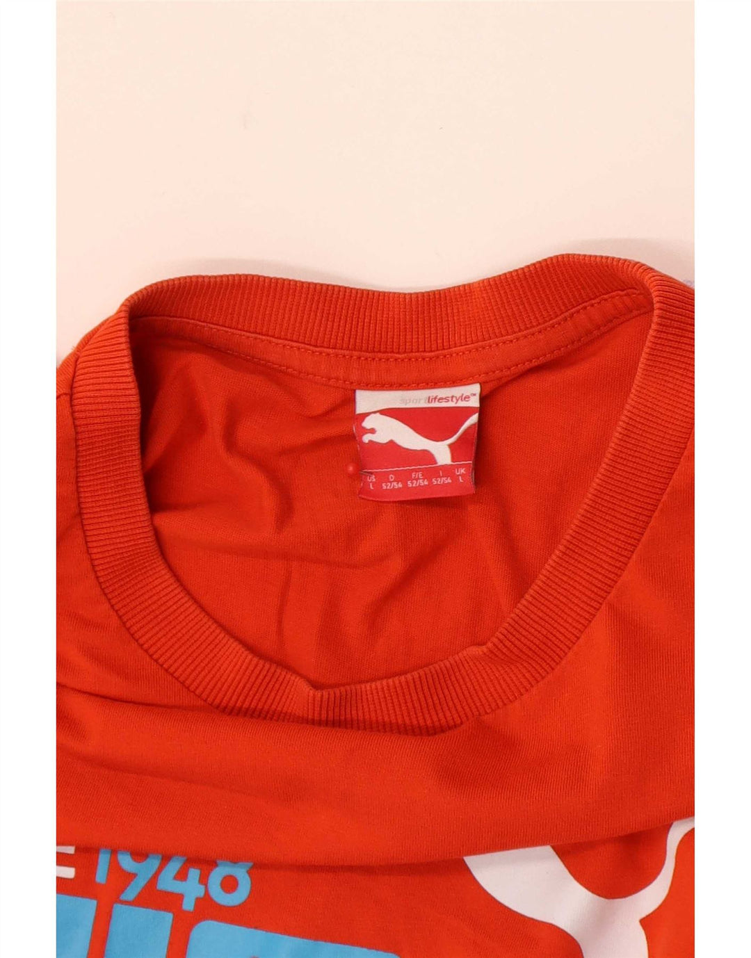 Puma - Camiseta gráfica para hombre, talla grande, color naranja