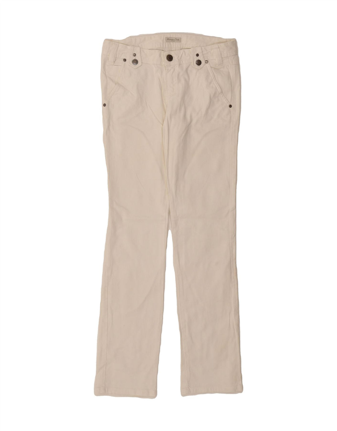 MASSIMO DUTTI Womens Slim Jeans EU 40 Medium W30 L34 White Cotton Vintage Massimo Dutti and Second-Hand Massimo Dutti from Messina Hembry 