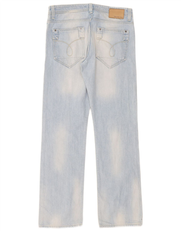 Calvin Klein Womens Straight Jeans W32 L34 Blue Cotton