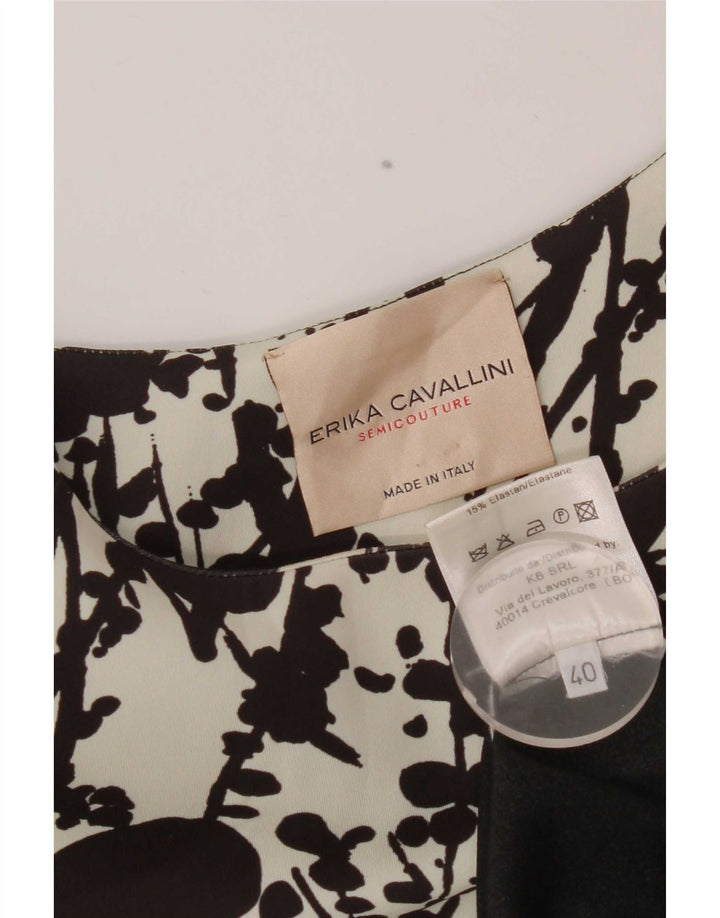 Abito a trapezio oversize da donna Erika Cavallini IT 40 Small Nero geometrico