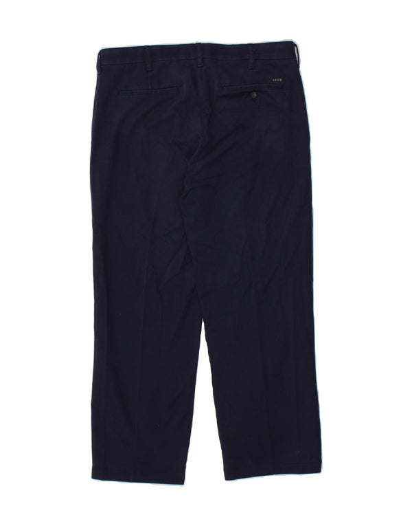 Pantaloni chino classici dritti da uomo IZOD W34 L30 in cotone blu navy