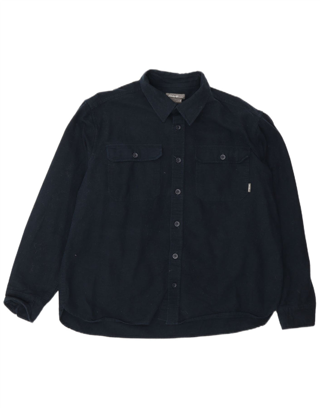 Eddie Bauer Mens Shirt Medium Navy Blue Cotton