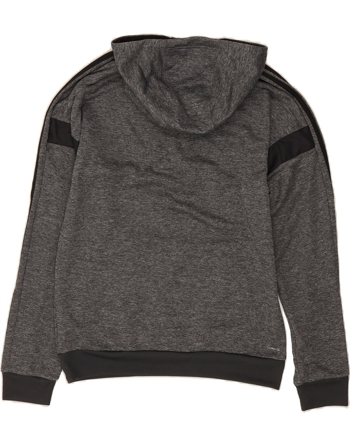 ADIDAS Mens Hoodie Jumper Medium Grey Polyester Vintage Adidas and Second-Hand Adidas from Messina Hembry 