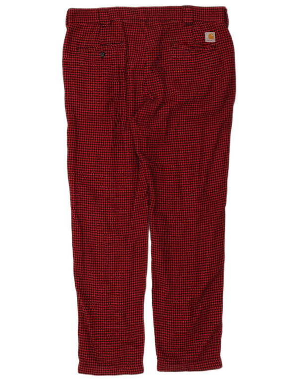 Carhartt muške ravne chino hlače XL W40 L32 Crveni pamuk s hrbatom