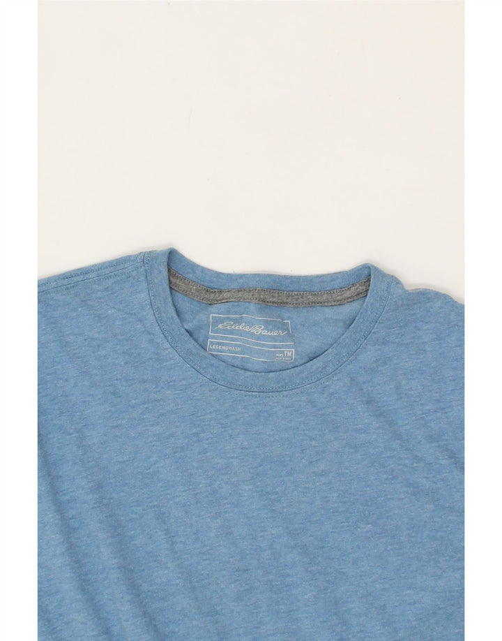 EDDIE BAUER Mens Tall T-Shirt Top Medium Blue Cotton Vintage Eddie Bauer and Second-Hand Eddie Bauer from Messina Hembry 
