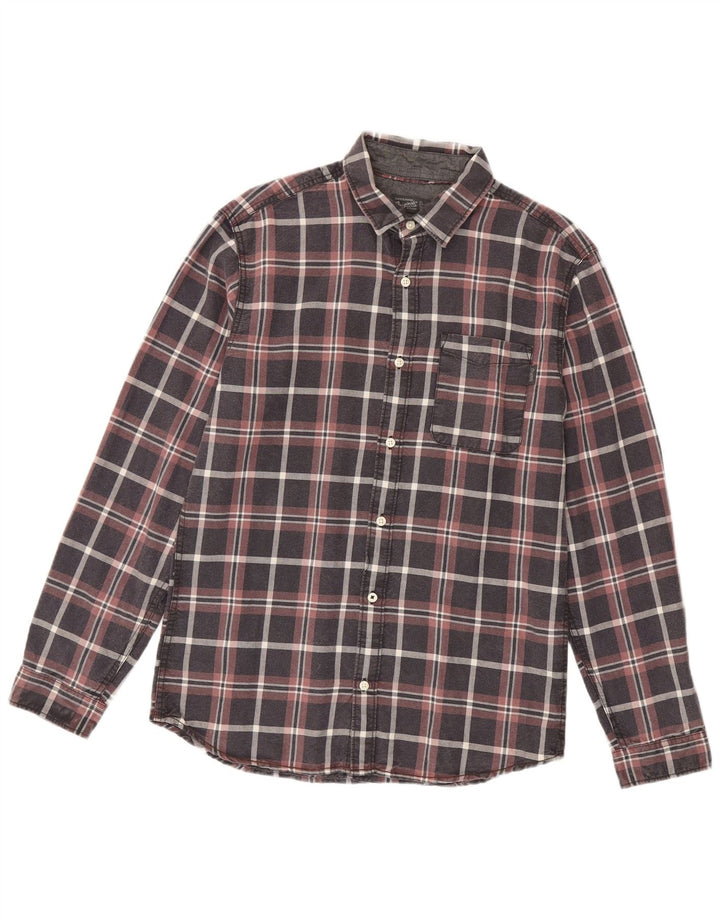 Camisa masculina Jack & Jones média xadrez multicolorida de algodão
