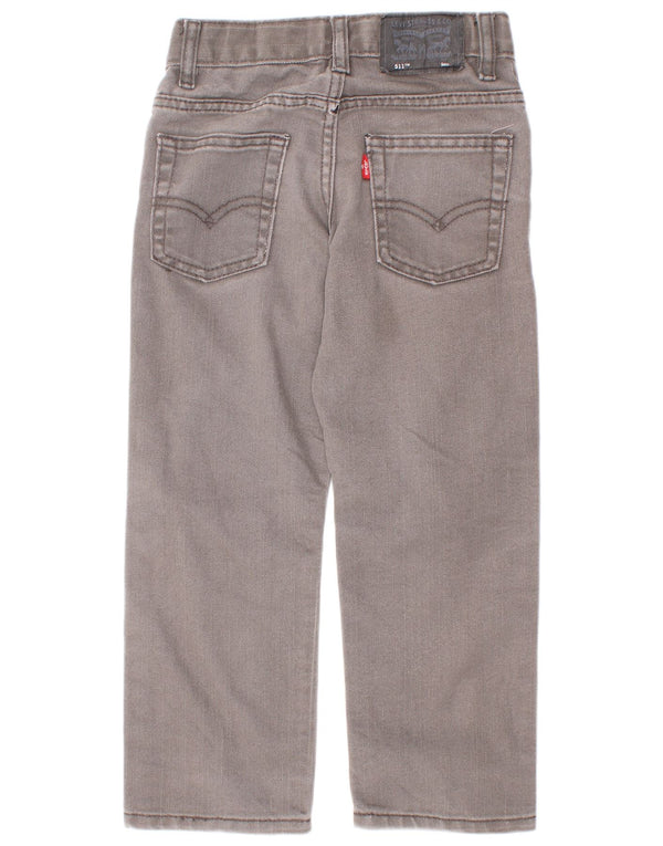 Levi's Boys 511 Distressed Slim Jeans 4-5 år W22 L18 Grå Bomuld