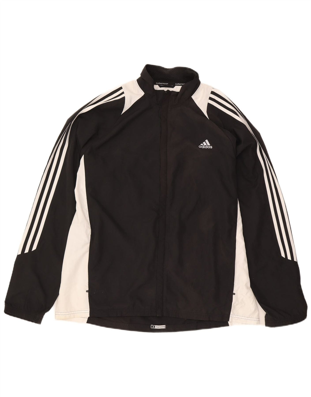 Adidas Mens Clima 365 Rain Jacket UK 42 XL Black Colourblock Polyester