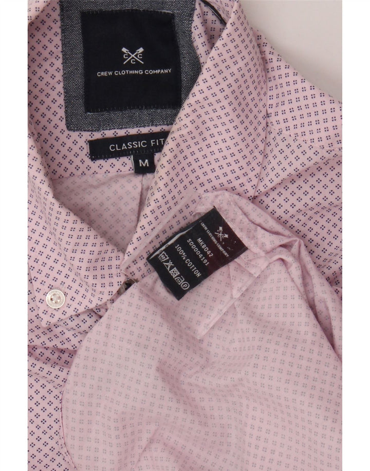 Crew Clothing Mens Classic Fit Shirt Medium Pink Spotted Cotton