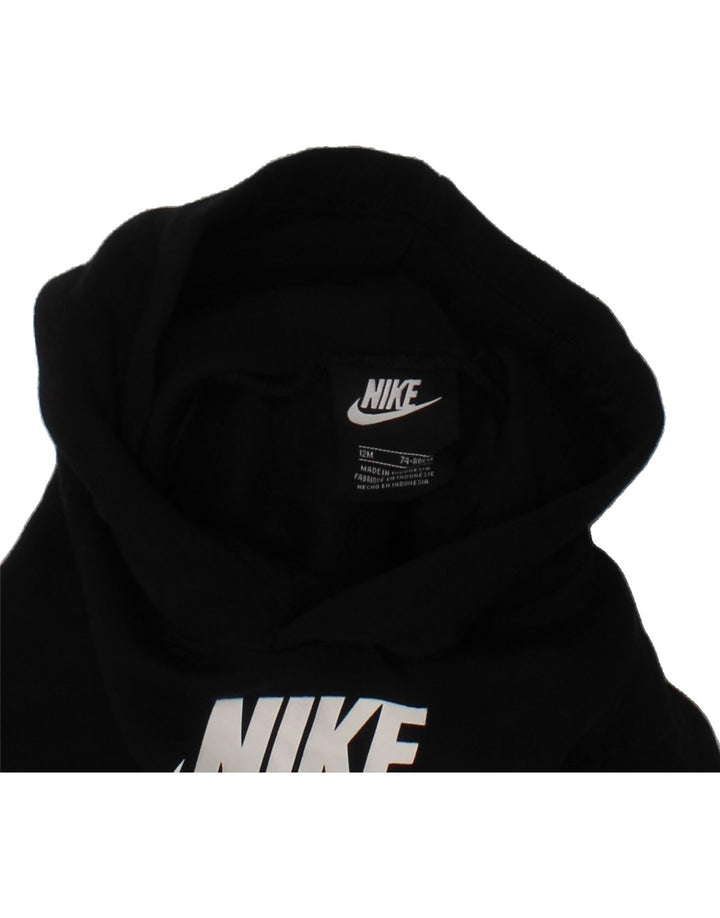 NIKE Baby Boys Graphic Hoodie Jumper 9-12 Months Black Cotton Vintage Nike and Second-Hand Nike from Messina Hembry 