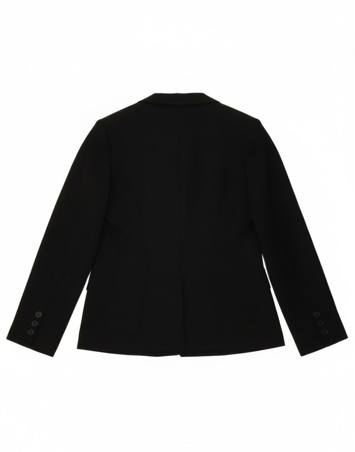 Hobbs Womens 3 Button Blazer Jacket UK 14 Large  Black Polyester