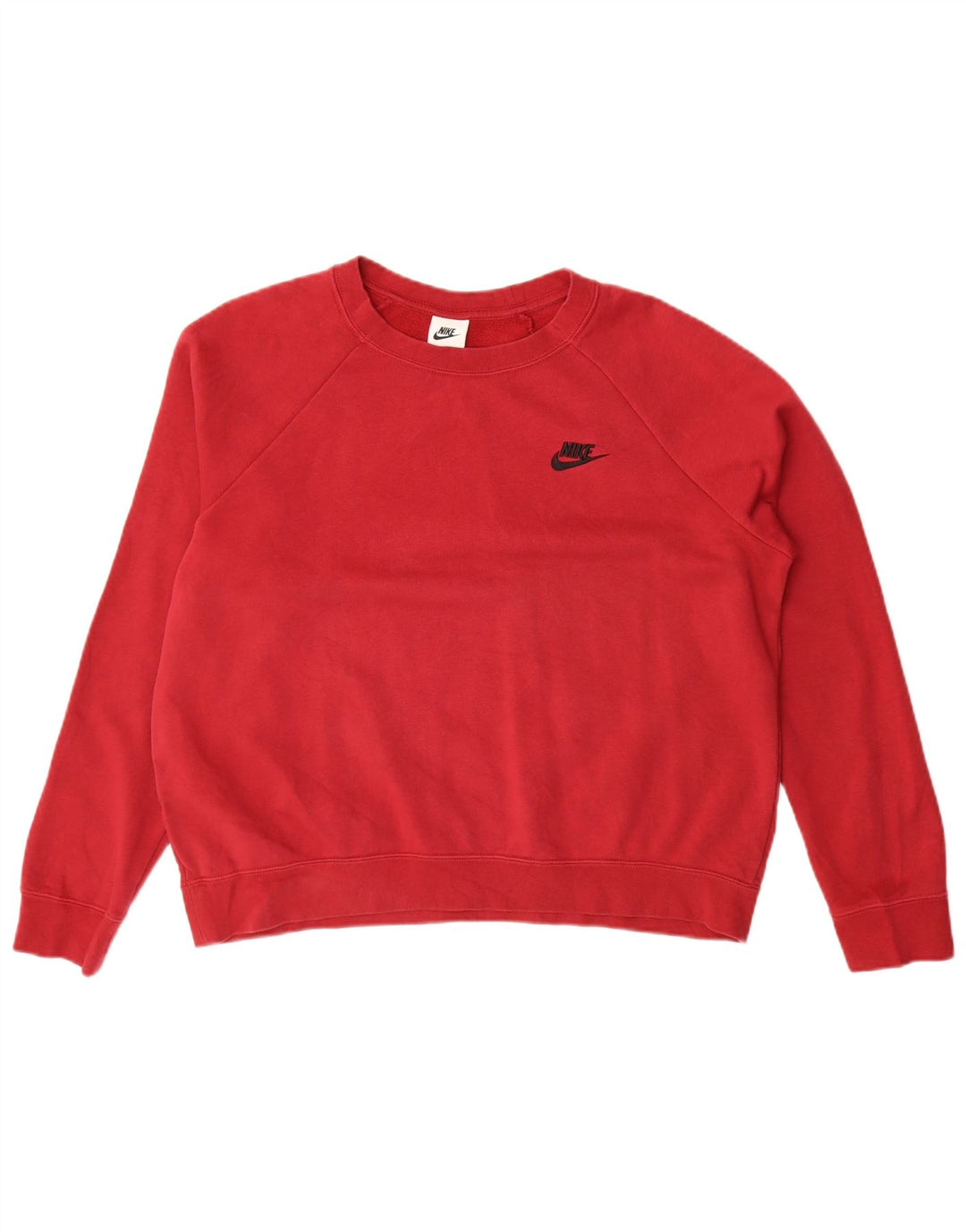 Nike Sweat-shirt surdimensionné pour femme UK 16 Grand coton rouge