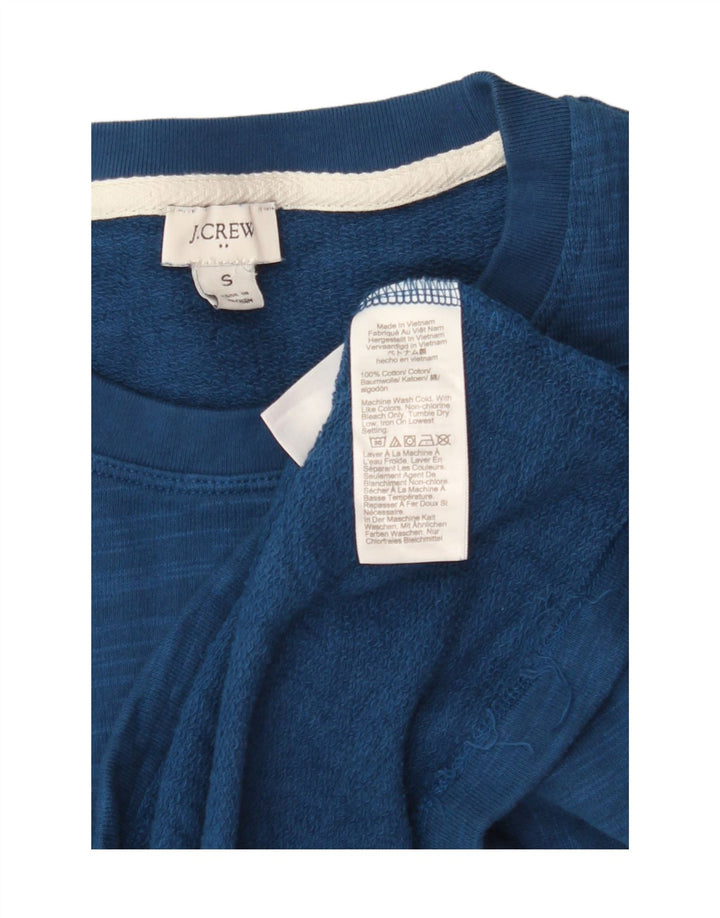J. CREW Womens Oversized Sweatshirt Jumper UK 10 Small Blue Flecked Cotton Vintage J. Crew and Second-Hand J. Crew from Messina Hembry 