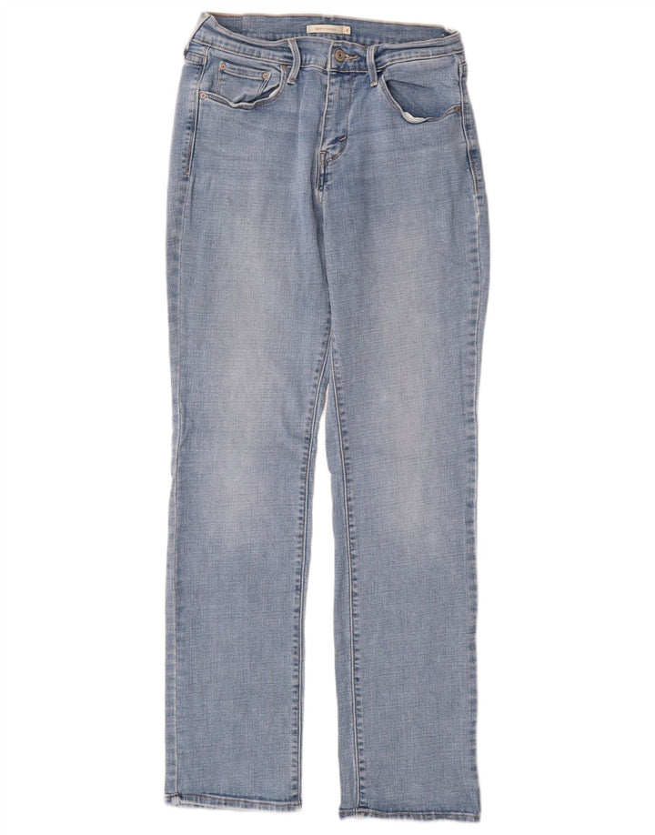 LEVI'S Damen 505 Straight Jeans US 8 Medium W29 L32 Blaue Baumwolle