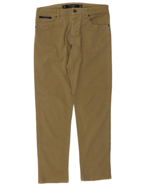 Hackett Mens Slim Casual Pantalones W34 L32 Algodón Caqui