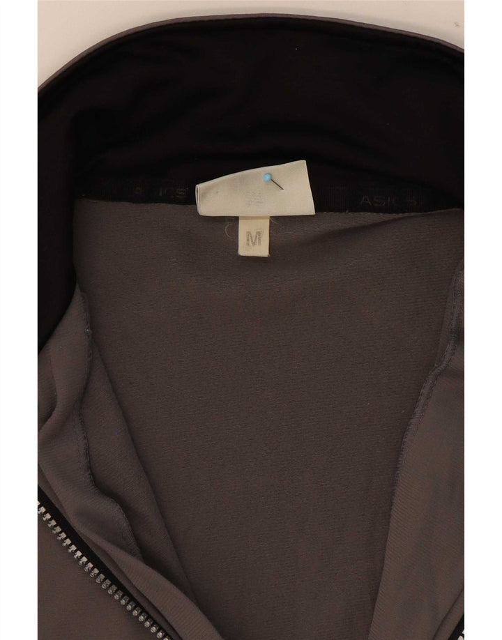 Giacca da ginnastica da uomo Asics in poliestere grigio medio