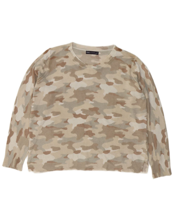 Marks & Spencer Γυναικείο πουλόβερ με λαιμόκαυστο UK 18 XL γκρι παραλλαγή