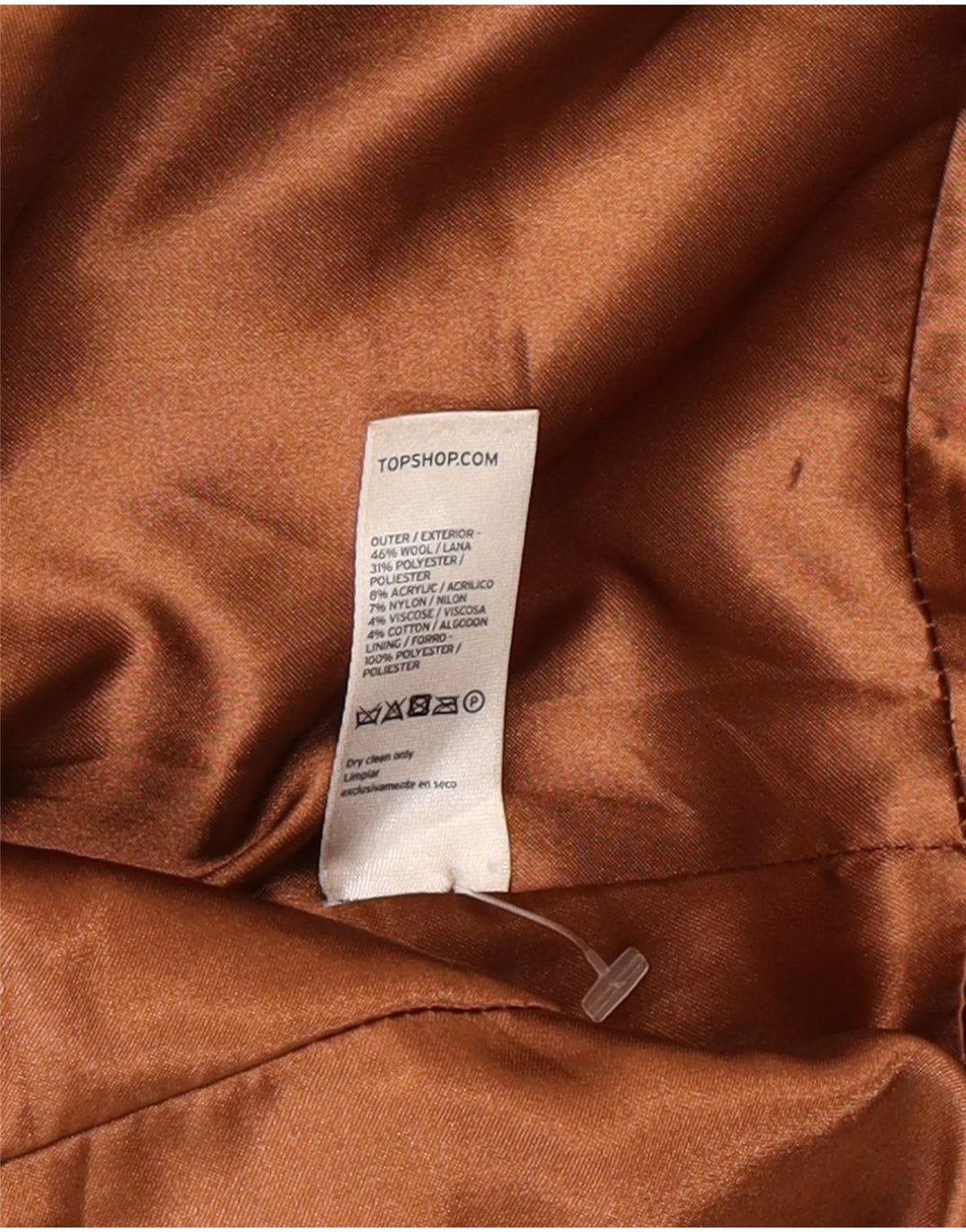 Topshop Damen-Prinzessinnenmantel UK 12 Mittelschwarze Wolle