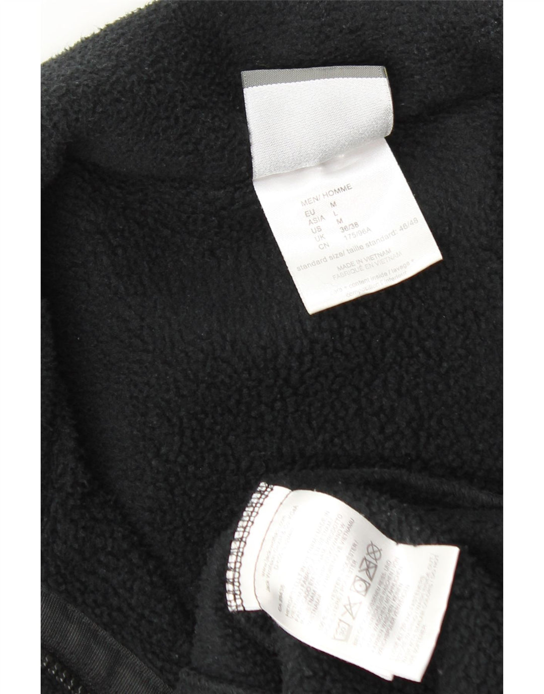 JACK WOLFSKIN Mens Outdoor Fleece Jacket UK 36/38 Small Black Polyester