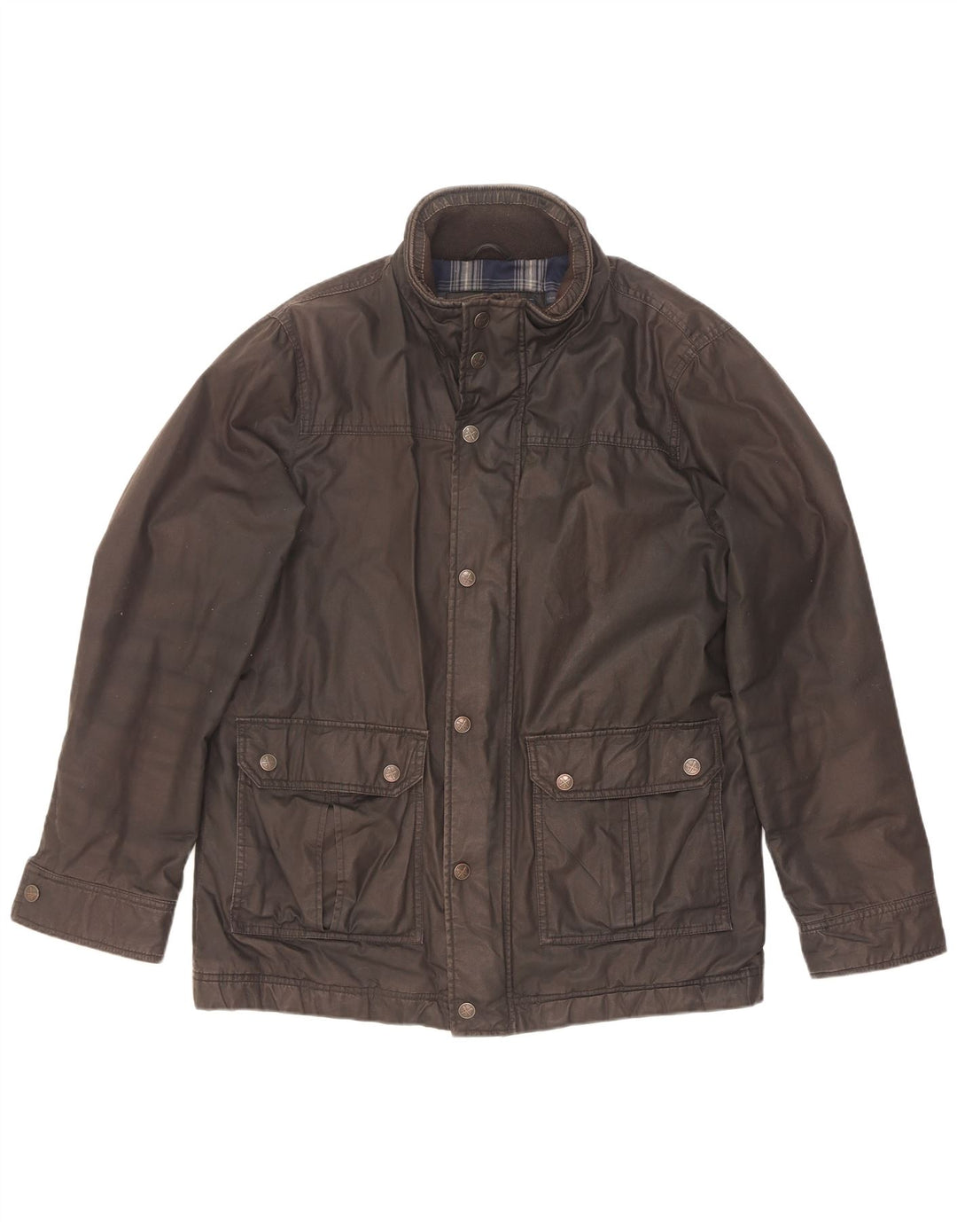 Crew Clothing Mens Waxed Cotton Jacket UK 38 Medium Black Cotton