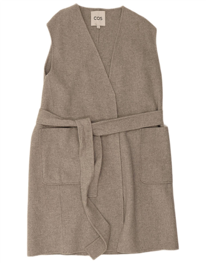 Cos Womens Longline Oversized Gilet UK 14 Medium Grey Uld
