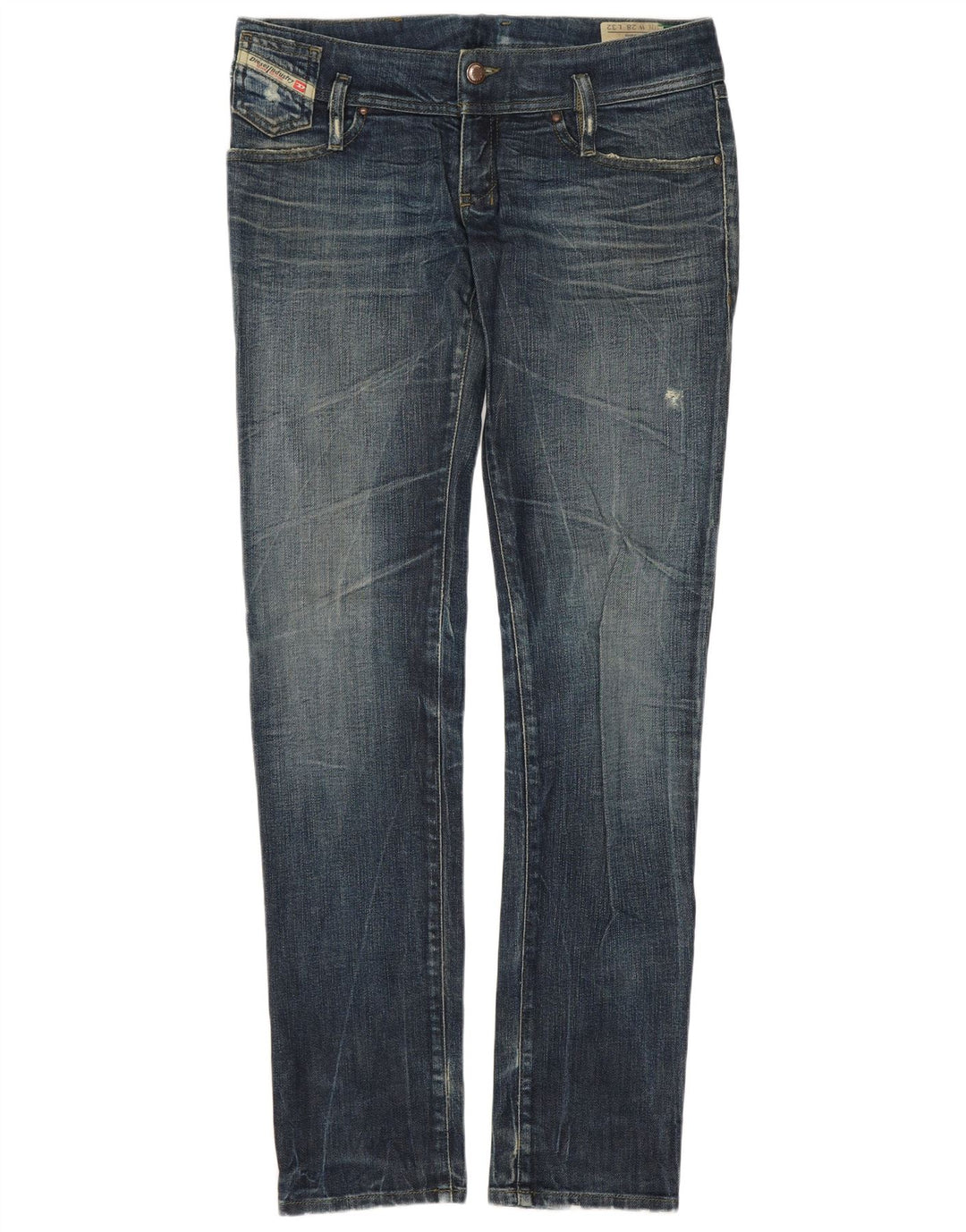 DIESEL Womens Slim Jeans W28 L32 Navy Blue Cotton