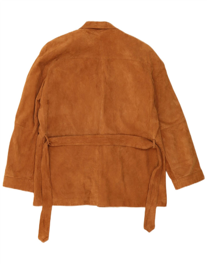 Vintage Blazer en daim à 2 boutons pour femme IT 44 Marron moyen
