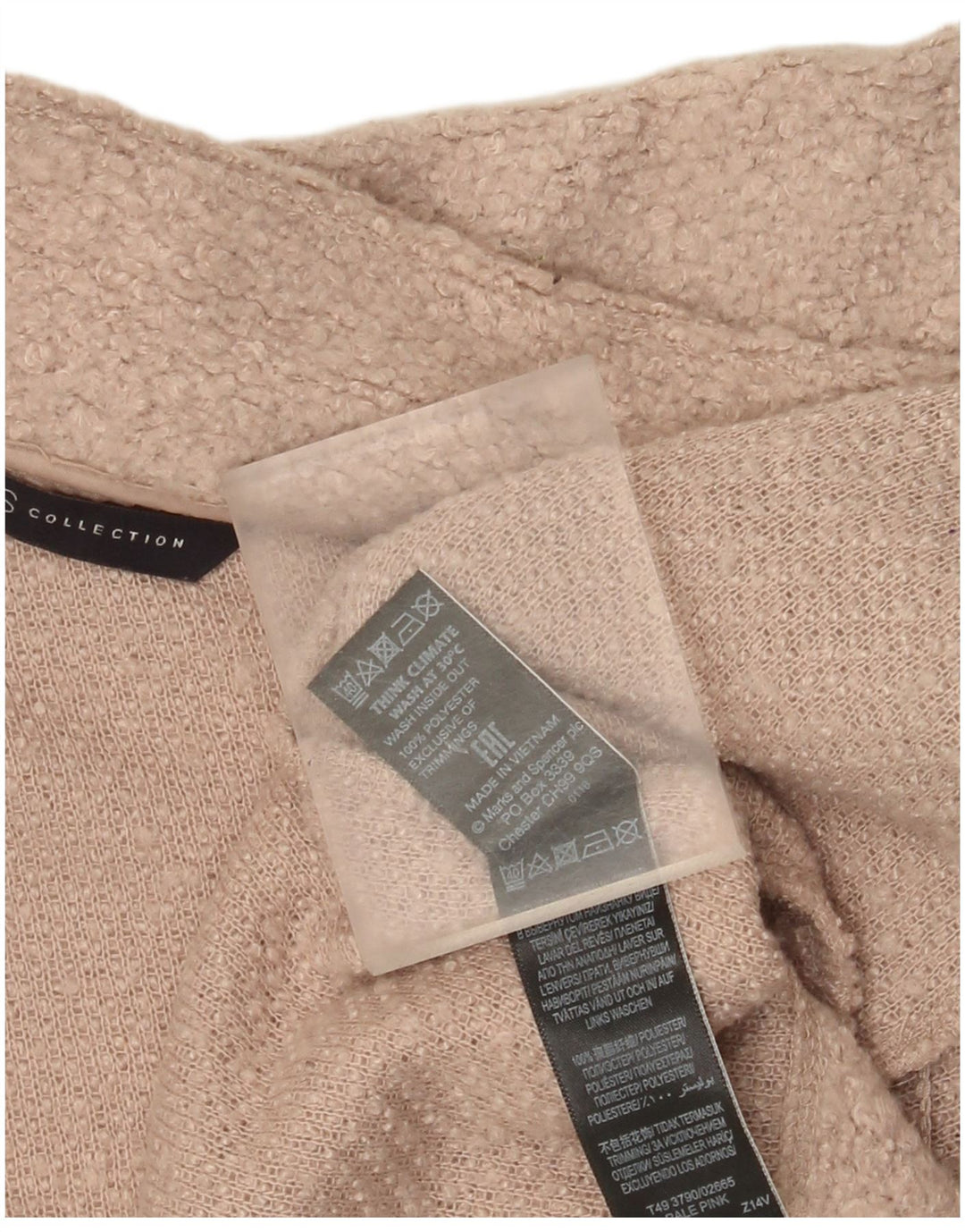 Cappotto da donna Marks & Spencer UK 18 XL poliestere rosa