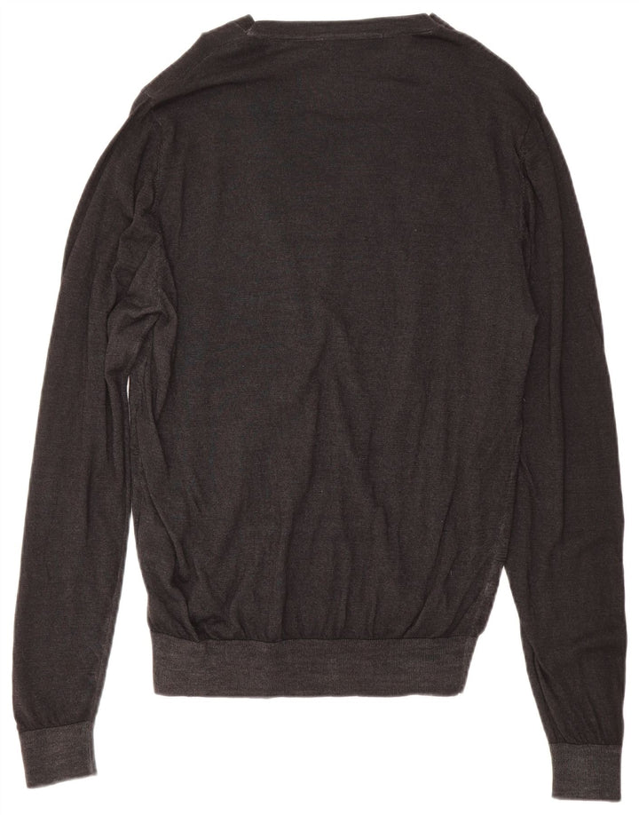 REPLAY Mens Cardigan Sweater XL Black Wool