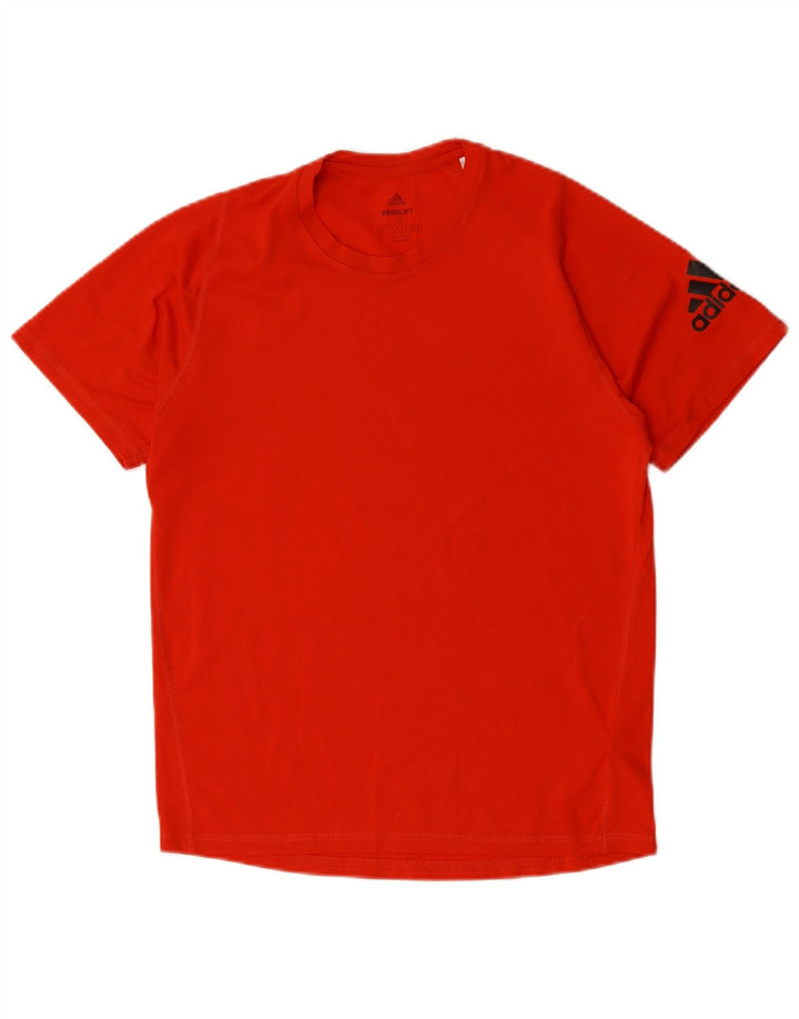 ADIDAS Herre Climalite grafisk T-shirt top lille rød polyester