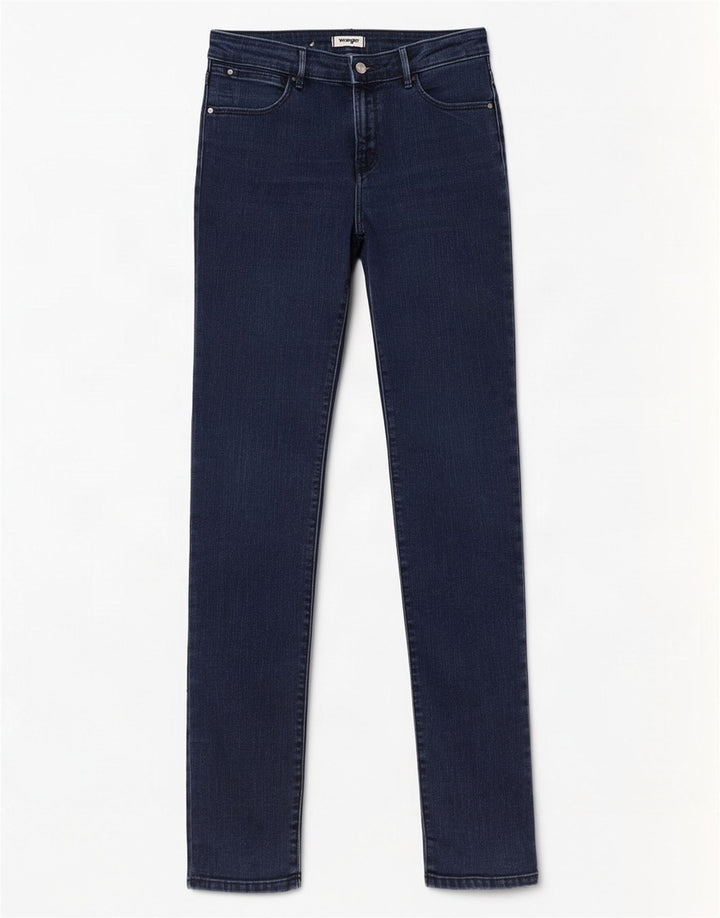 Wrangler Womens Slim Jeans W28 L34 Navy Blue Cotton