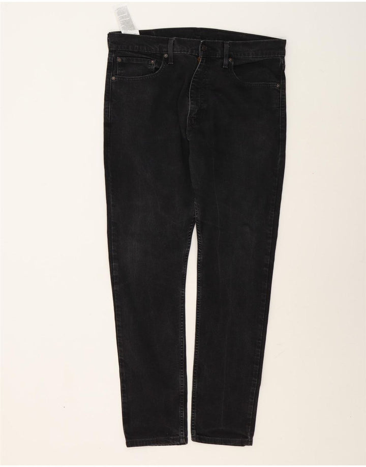 Levi's Mens Slim Tapered Jeans W36 L32 Black Cotton