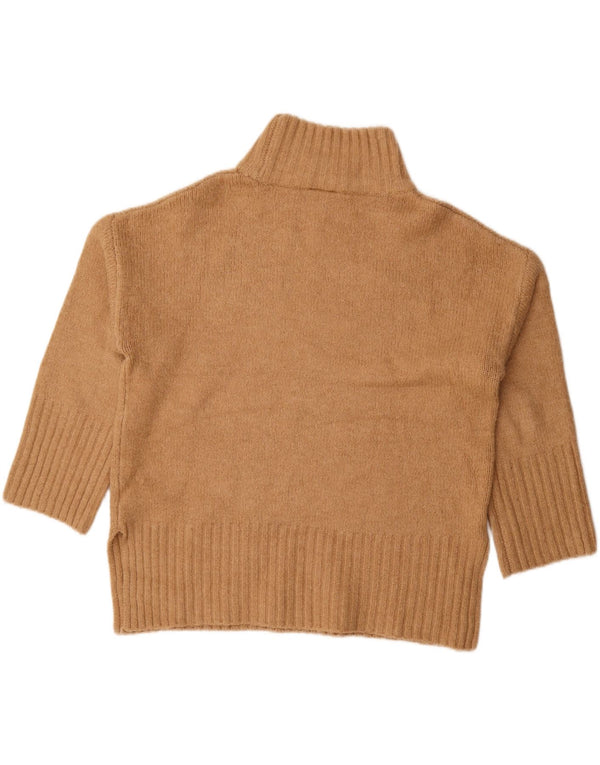 Pulover cu gât țestoasă supradimensionat pentru femei Topshop UK 12 maro mediu